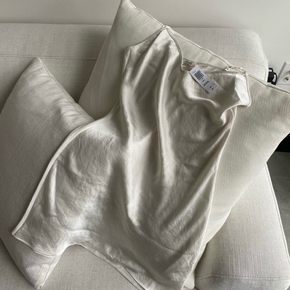 BNWT Aritzia Wilfred Only Mini Dress Light Birch - Small - Picture 4 of 5